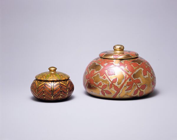 Covered Box, Designed by Louis C. Tiffany (American, New York 1848–1933 New York), Enamel on copper, American