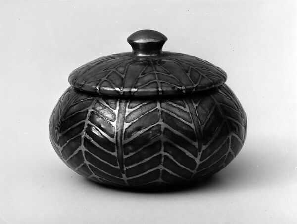 Covered Box, Designed by Louis C. Tiffany (American, New York 1848–1933 New York), Enamel on copper, American