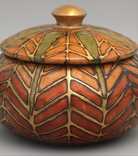 Covered Box, Designed by Louis C. Tiffany (American, New York 1848–1933 New York), Enamel on copper, American