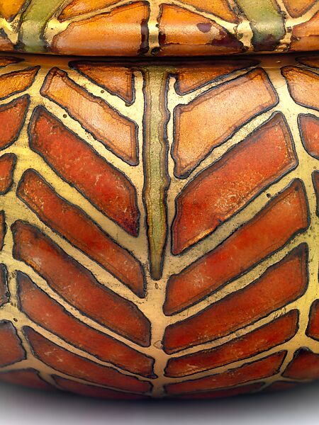 Covered Box, Designed by Louis C. Tiffany (American, New York 1848–1933 New York), Enamel on copper, American