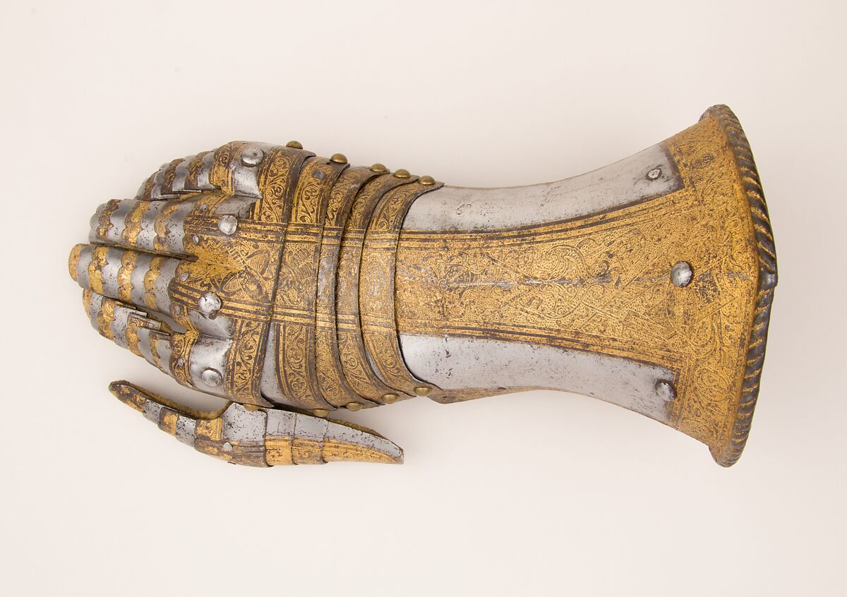 Gauntlet for the Right Hand, Steel, gold, Italian, Milan