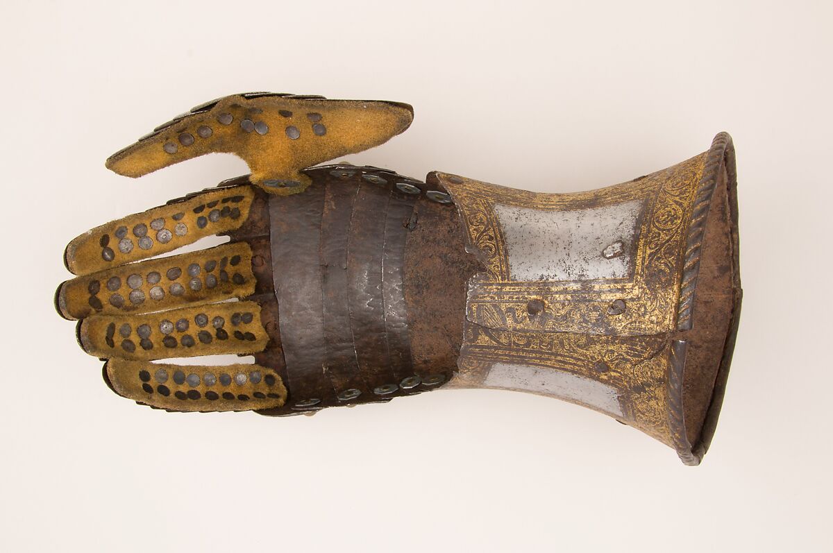 Gauntlet for the Right Hand, Steel, gold, Italian, Milan