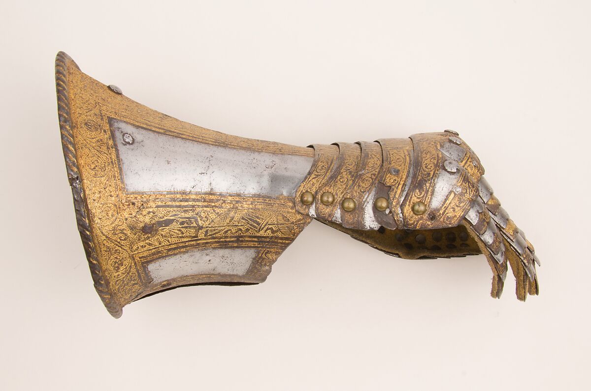 Gauntlet for the Right Hand, Steel, gold, Italian, Milan