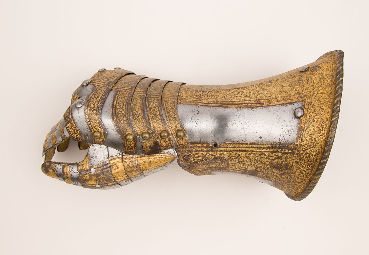 Gauntlet for the Right Hand, Steel, gold, Italian, Milan
