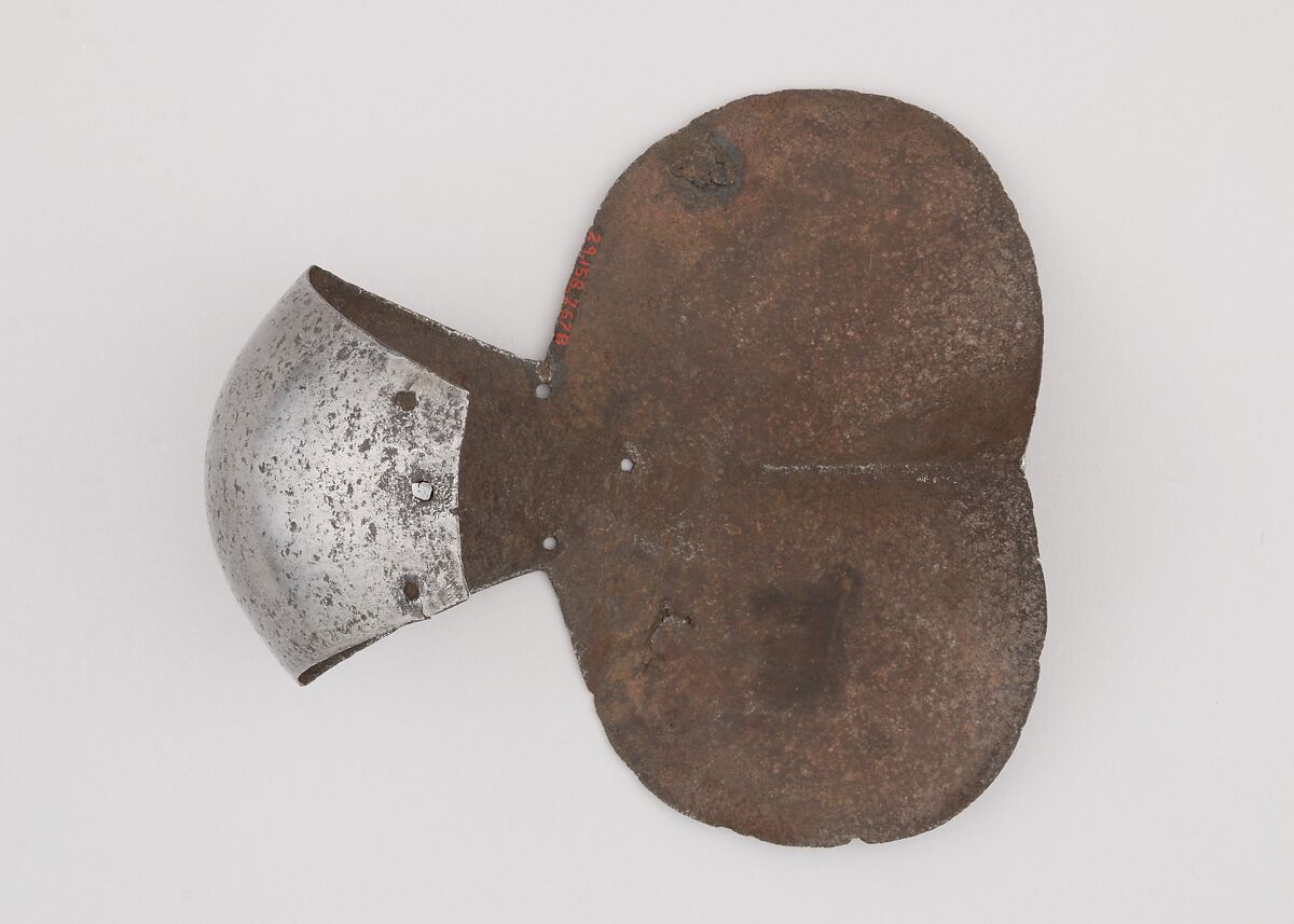 Left and Right Knee Defenses (Poleyns), Steel, Italian