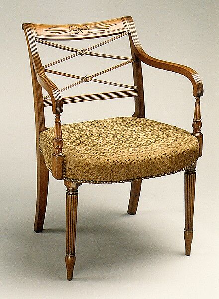 Armchair, Charles-Honoré Lannuier (France 1779–1819 New York), Mahogany, American