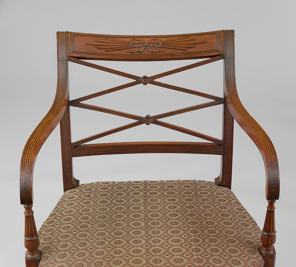 Armchair, Charles-Honoré Lannuier (France 1779–1819 New York), Mahogany, American