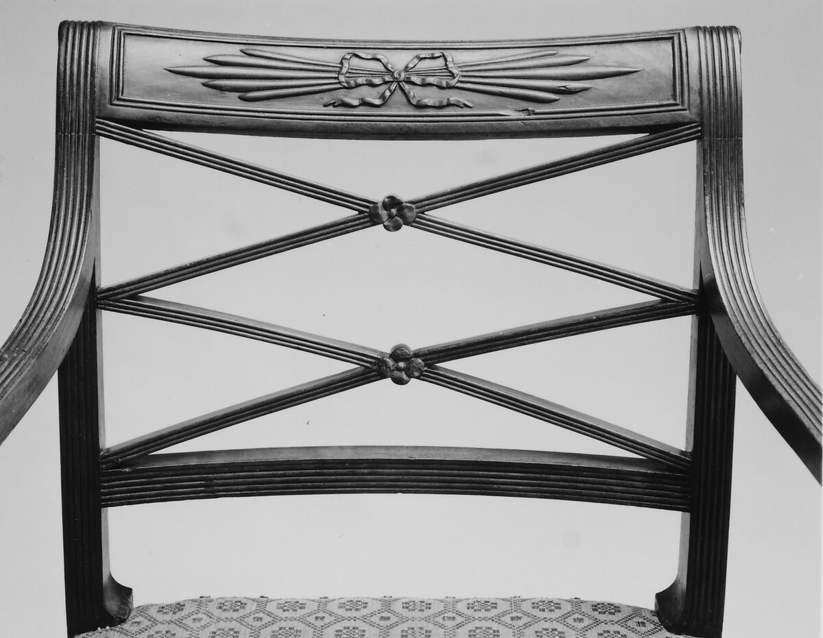 Armchair, Charles-Honoré Lannuier (France 1779–1819 New York), Mahogany, American