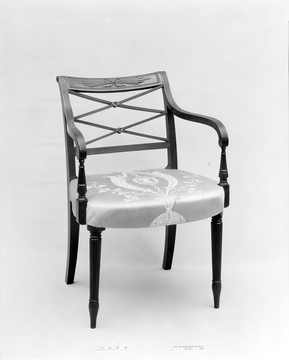 Armchair, Charles-Honoré Lannuier (France 1779–1819 New York), Mahogany, American
