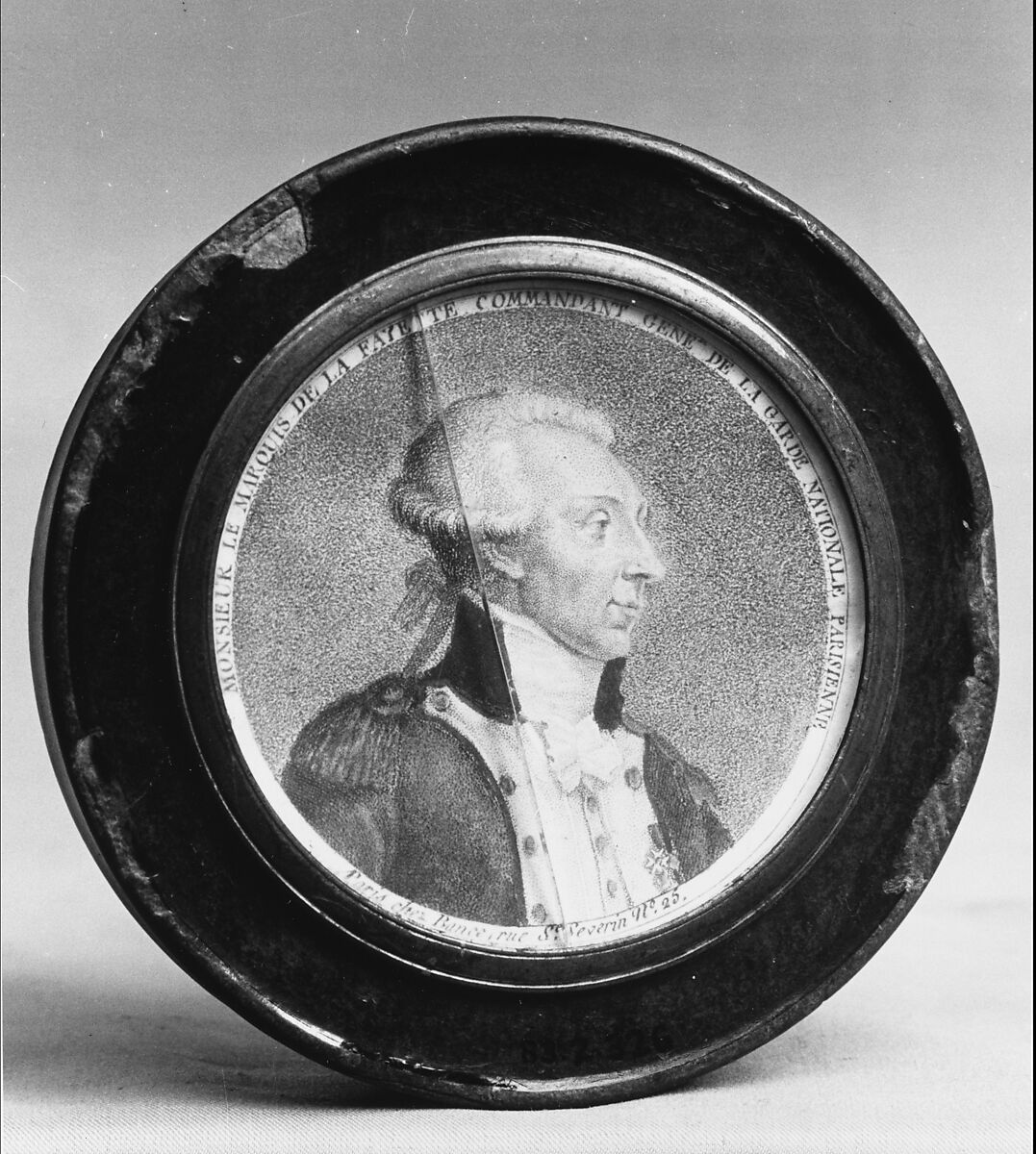 Portrait Miniature of the Marquis de Lafayette, Papier mache 
