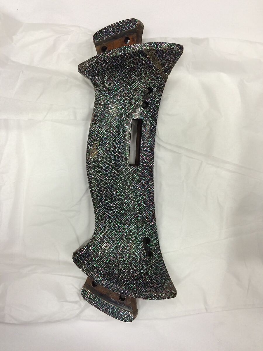 Saddle (Kura), Signed by Chikara (Japanese, active ca. 1610), Wood, mother-of-pearl, linen, lacquer, gold, Japanese