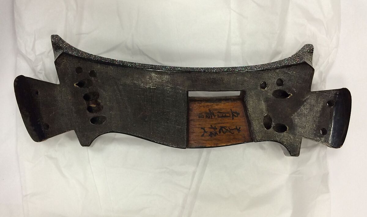 Saddle (Kura), Signed by Chikara (Japanese, active ca. 1610), Wood, mother-of-pearl, linen, lacquer, gold, Japanese