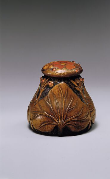 Covered Box, Designed by Louis C. Tiffany (American, New York 1848–1933 New York), Wood; European walnut (?), glass, American