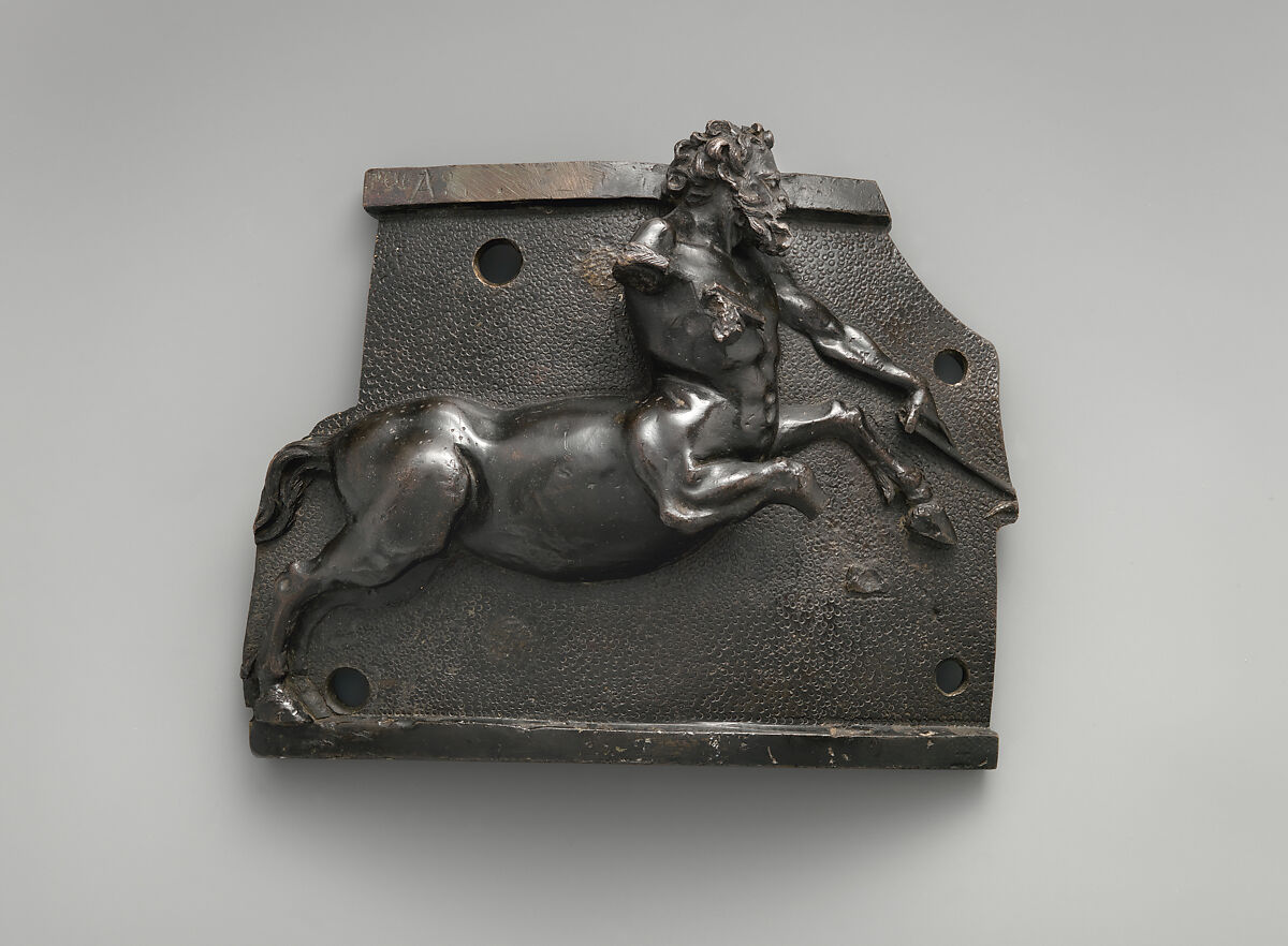 Sagittarius (section of a zodiac frieze), Bronze, Italian, Milan 