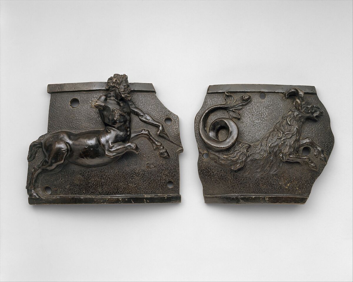 Sagittarius (section of a zodiac frieze), Bronze, Italian, Milan