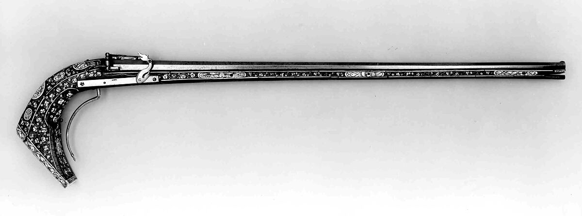 Matchlock Petronel, Steel, wood, bone, French 