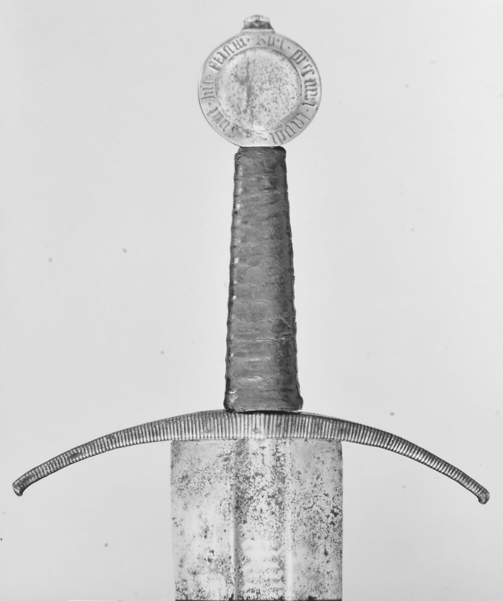 Sword, Steel, silver, copper alloy, leather, Western European