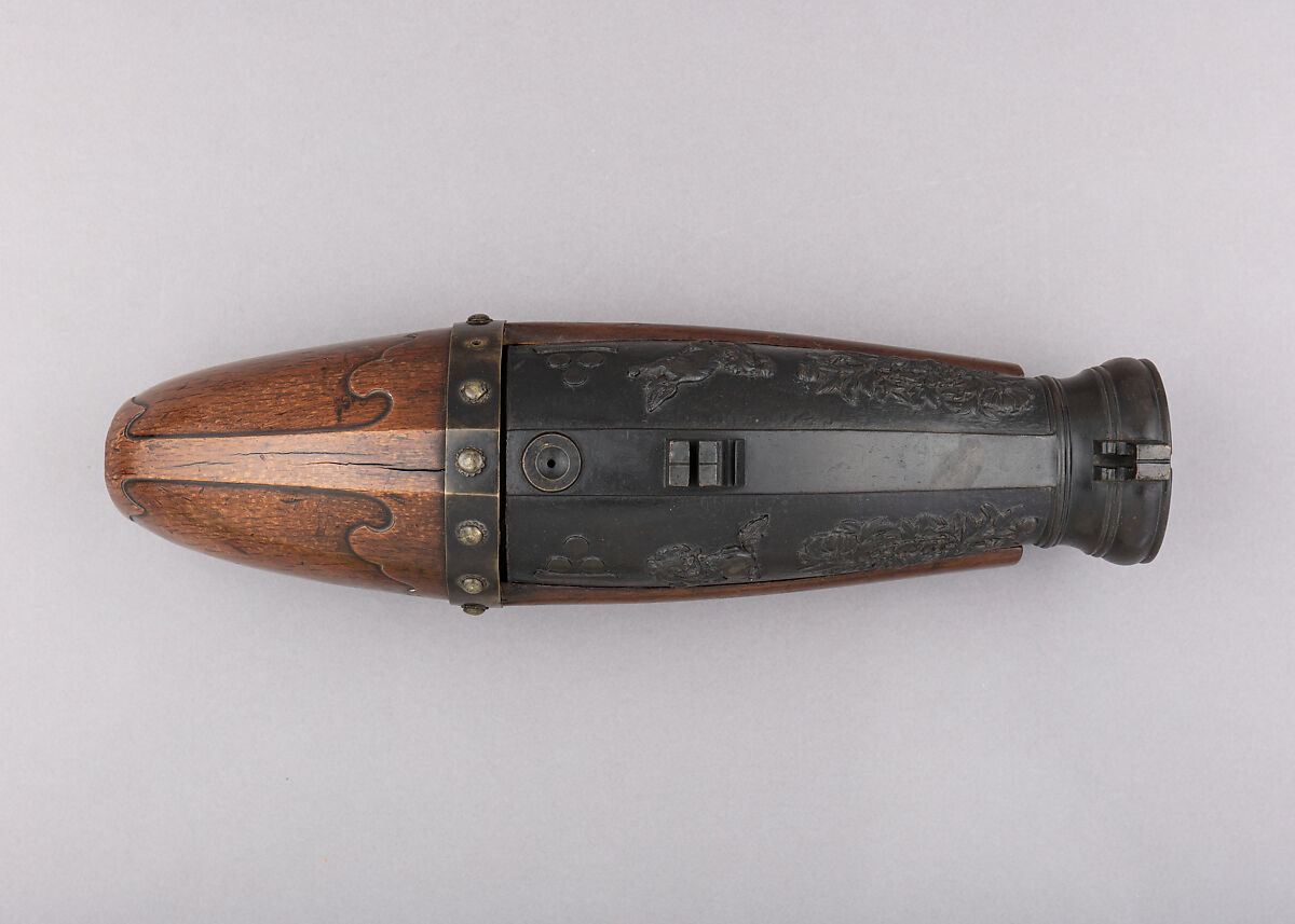 Hand Cannon, Bronze, wood, Japanese