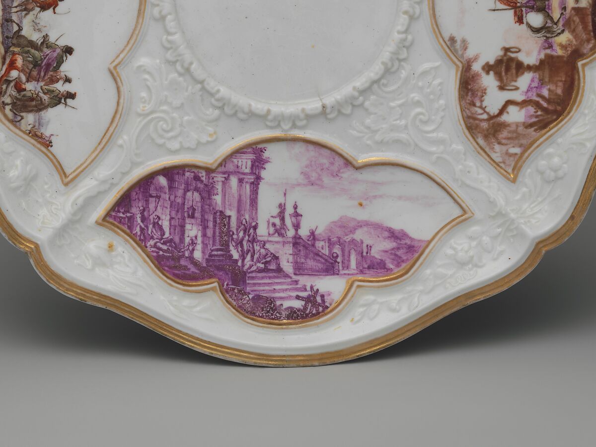 Covered bowl and stand, Le Nove Porcelain Manufactory, Hard-paste porcelain, Italian, Nove