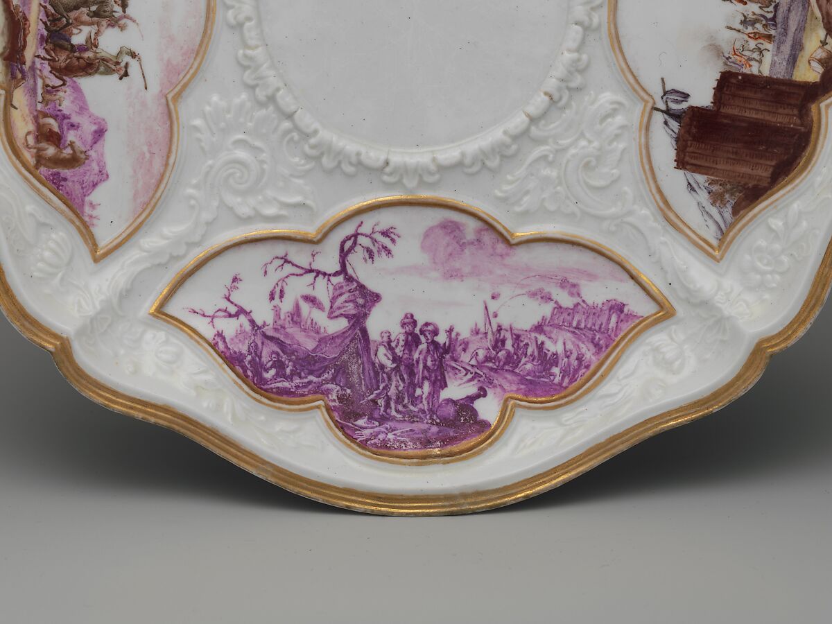 Covered bowl and stand, Le Nove Porcelain Manufactory, Hard-paste porcelain, Italian, Nove