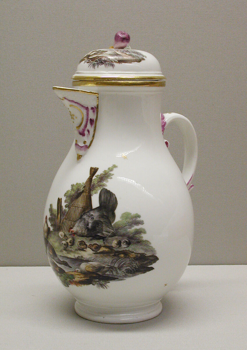 Hot milk jug, Höchst Manufactory (German, 1746–1796), Hard-paste porcelain, German, Höchst 