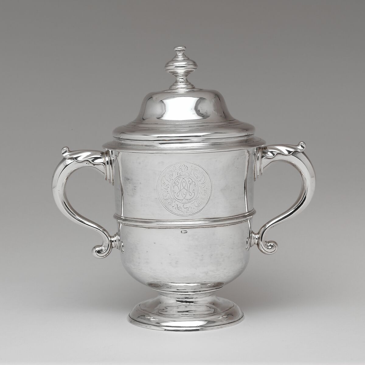 Two-Handled Cup and Cover, Jacob Hurd (American, Boston, Massachusetts 1702/3–1758 Boston, Massachusetts), Silver, American 