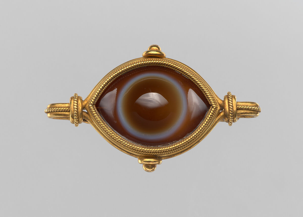 Brooch, Firm of Castellani, Agate, gold, Italian, Rome 