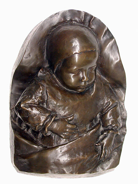 Sleeping Baby, Hippolyte-Jules Lefebvre (French, 1869–1935), Bronze, French 