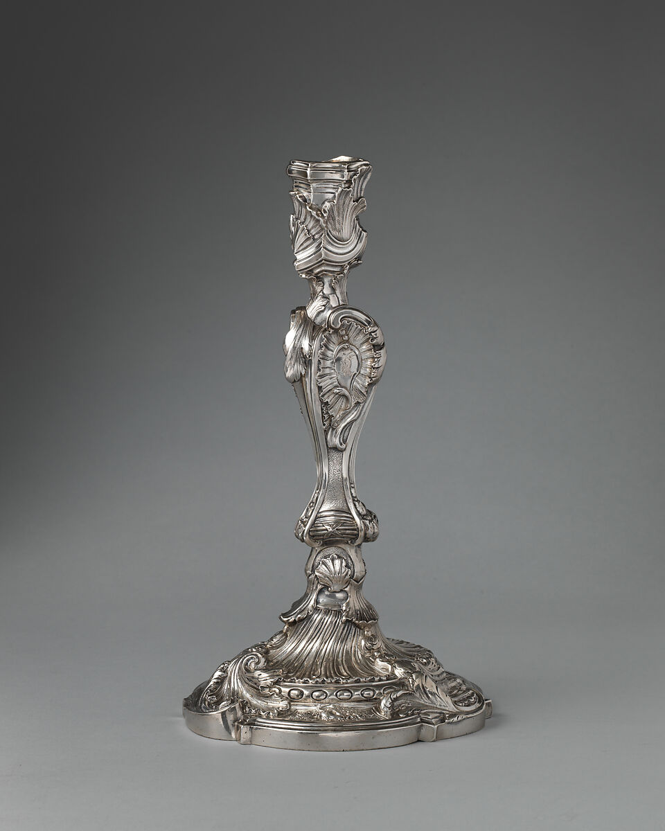 Candelabrum (one of a pair), David Willaume II (British, 1693–1761), Silver, British, London