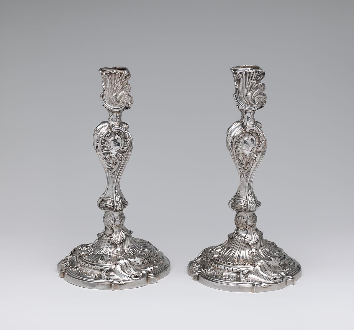 Candelabrum (one of a pair), David Willaume II (British, 1693–1761), Silver, British, London