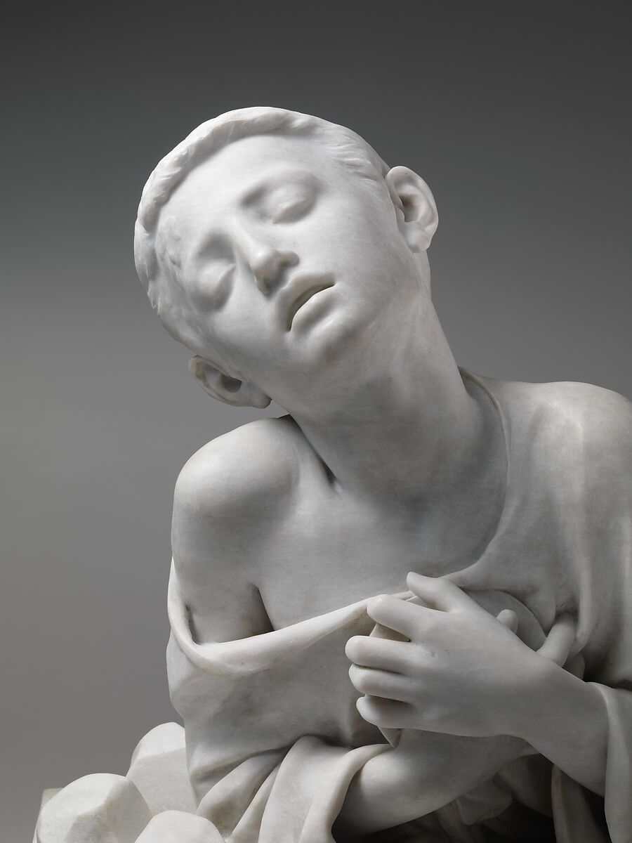 Saint Tarcisius, Alexandre Falguière (French, Toulouse 1831–1900 Paris), Marble, French, Paris