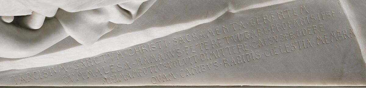 Saint Tarcisius, Alexandre Falguière (French, Toulouse 1831–1900 Paris), Marble, French, Paris