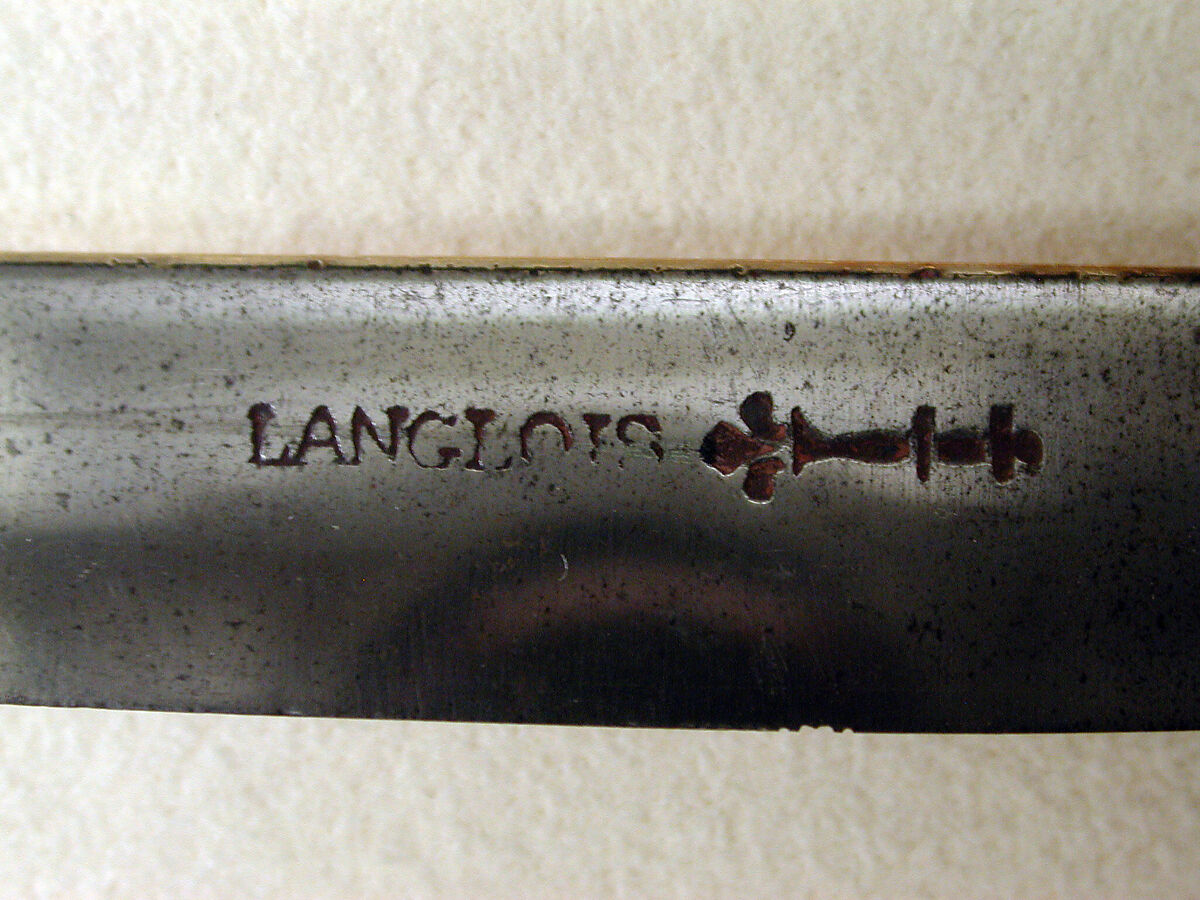 Knife, Gold, steel, French, Paris