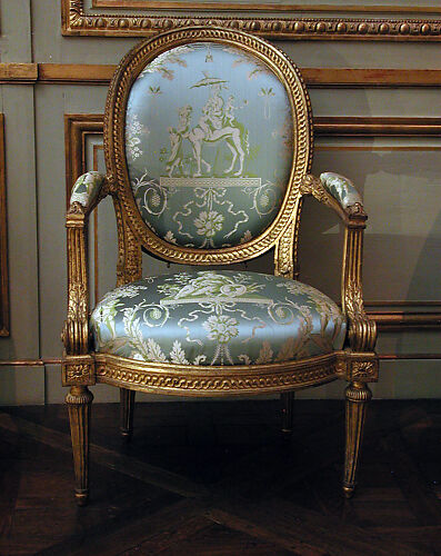 possibly by Louis I Cresson, Armchair (bergère) (one of a pair), French,  Paris