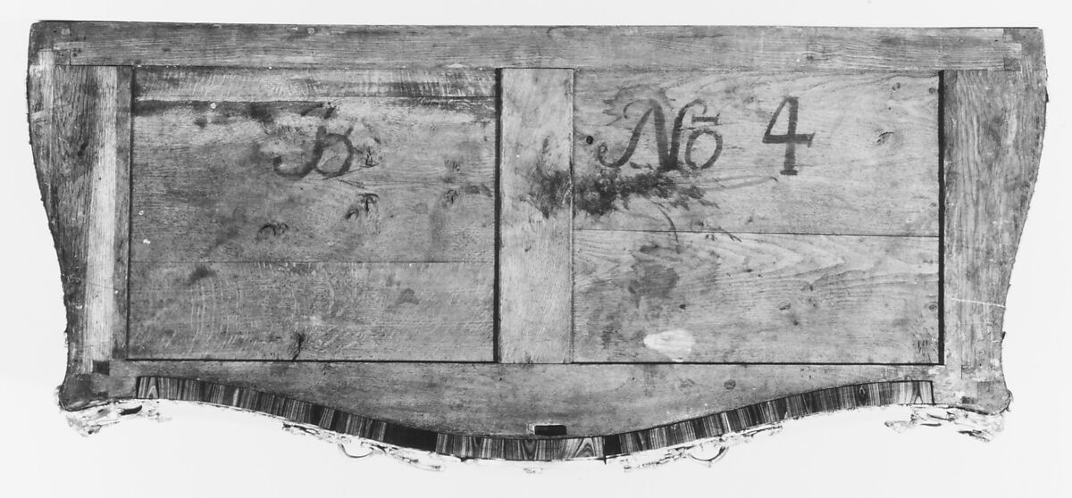 Commode (one of a pair), Jacques Dubois (French, 1694–1763), Oak, veneered with tulipwood, purplewood, kingwood and sycamore; gilt-bronze mounts, brèche d'Alep marble top, French