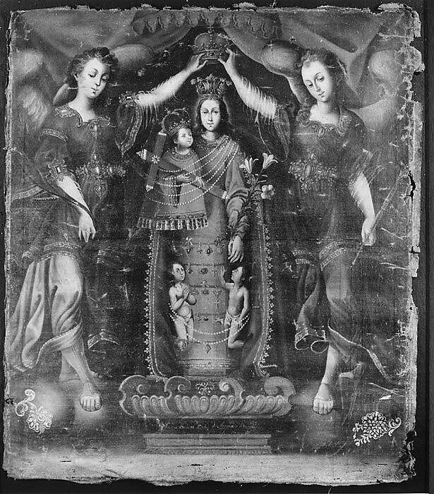 Nuestra Señora de los Desamparados (Our Lady of the Forsaken), Spanish Painter, Oil on canvas (relined), Spanish American