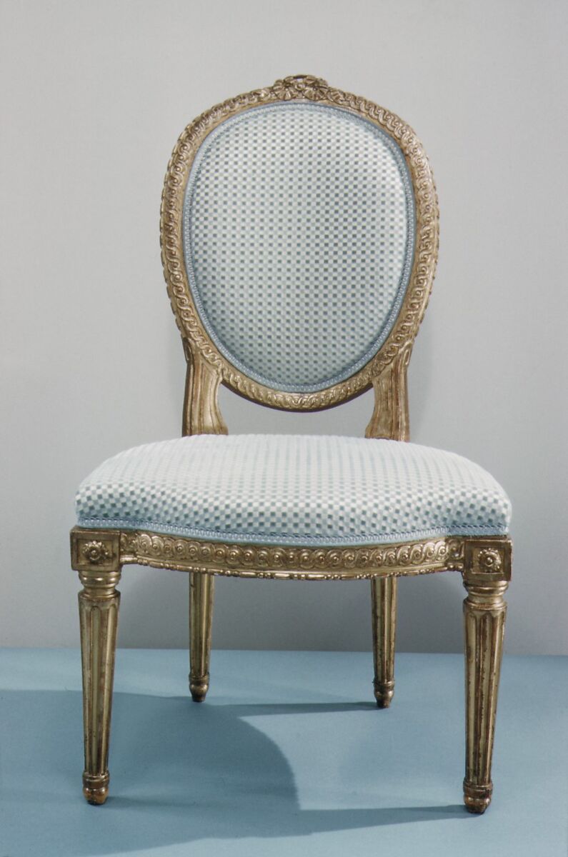 Side chair (one of a pair), Jean-Baptiste III Lelarge  French, Carved and gilded beechwood, French, Paris