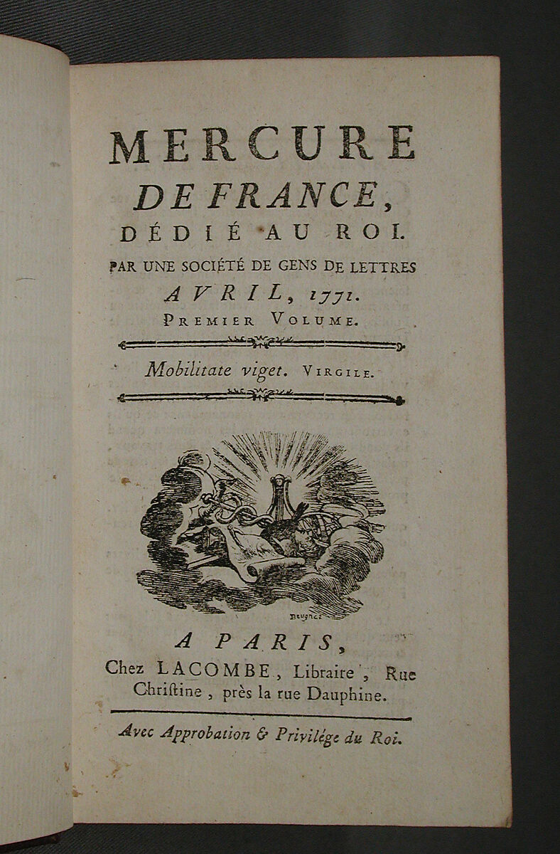 Mercure de France, Leather, paper, French, Paris