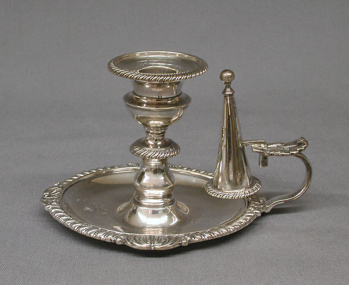Chamberstick (one of a pair), William Elliott (active 1809– after 1825, died ca. 1854), Silver, British, London 