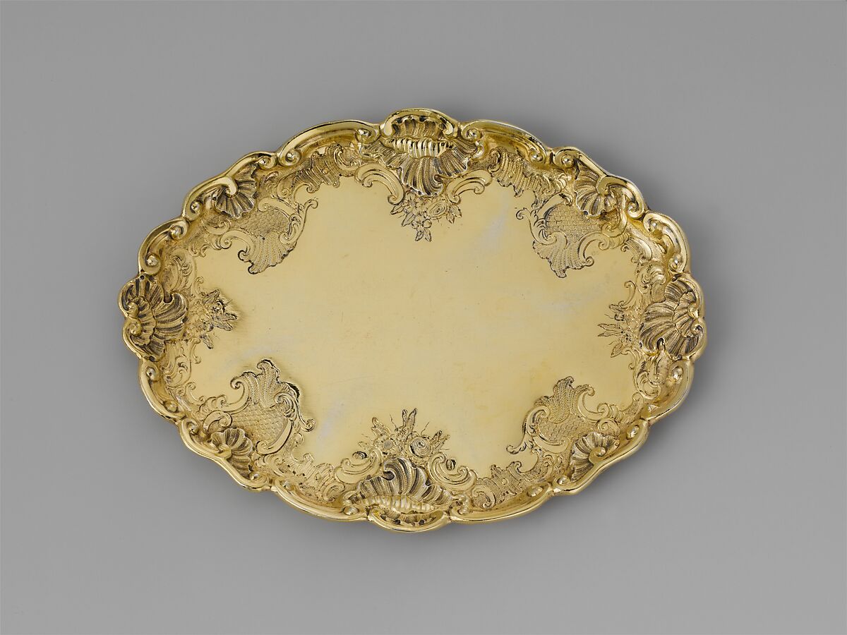 Salver, Gottlieb Satzger (ca. 1709–1783, master 1746), Silver, German, Augsburg 