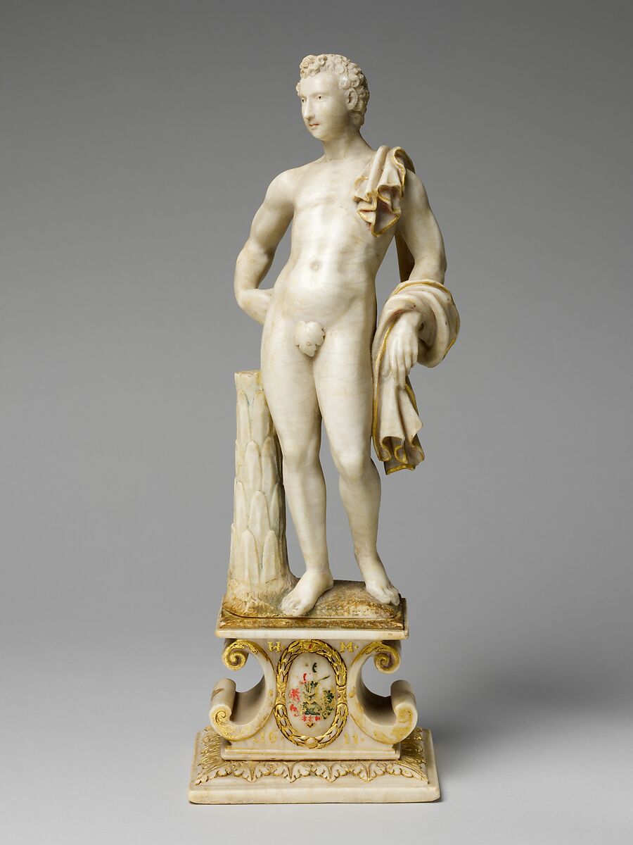 Mercury, Gert van Egen (Flemish (active Denmark), documented 1568, died 1611 or 1612), Alabaster, partly polychromed and gilded, Flemish 