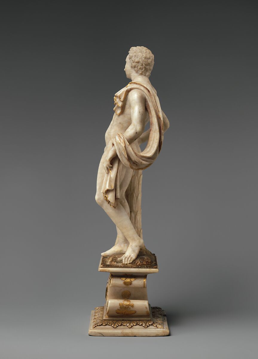 Mercury, Gert van Egen (Flemish (active Denmark), documented 1568, died 1611 or 1612), Alabaster, partly polychromed and gilded, Flemish