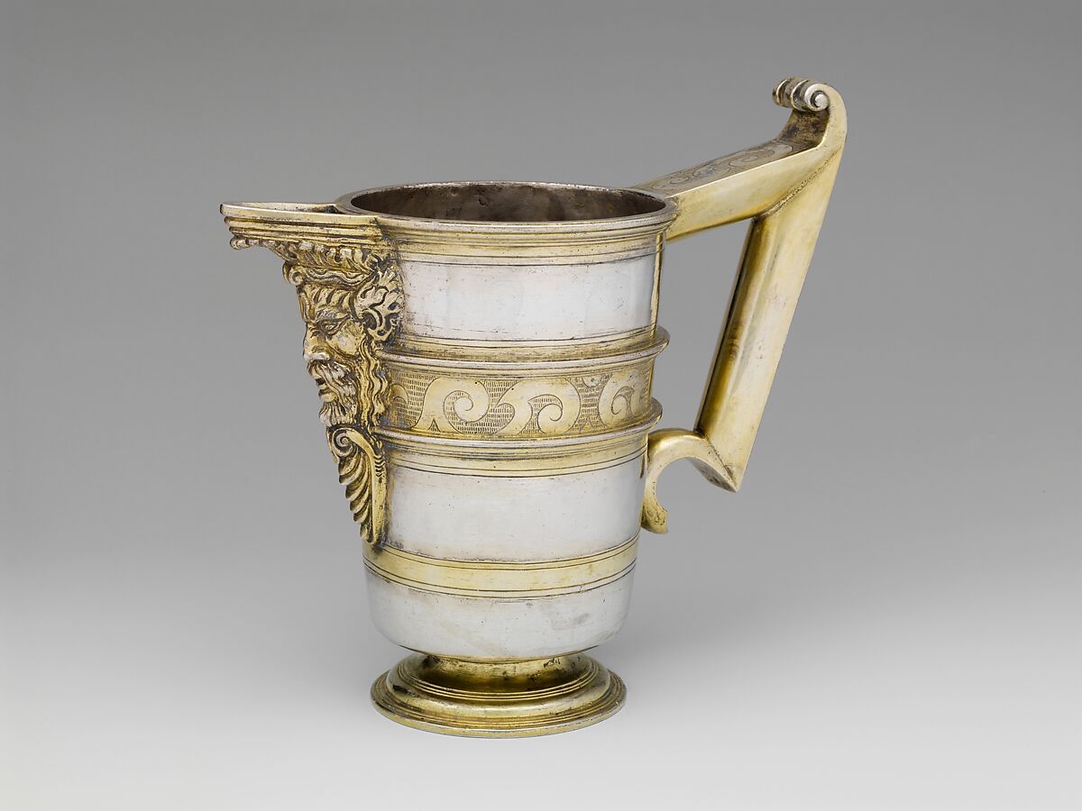 Jarro de Pico, Possibly by Hernando Solis, Silver, parcel-gilt, Spanish, Valladolid