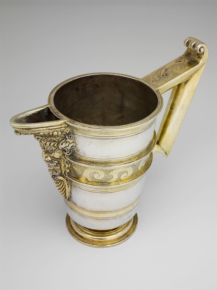 Jarro de Pico, Possibly by Hernando Solis, Silver, parcel-gilt, Spanish, Valladolid
