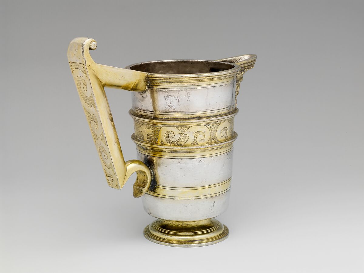 Jarro de Pico, Possibly by Hernando Solis, Silver, parcel-gilt, Spanish, Valladolid