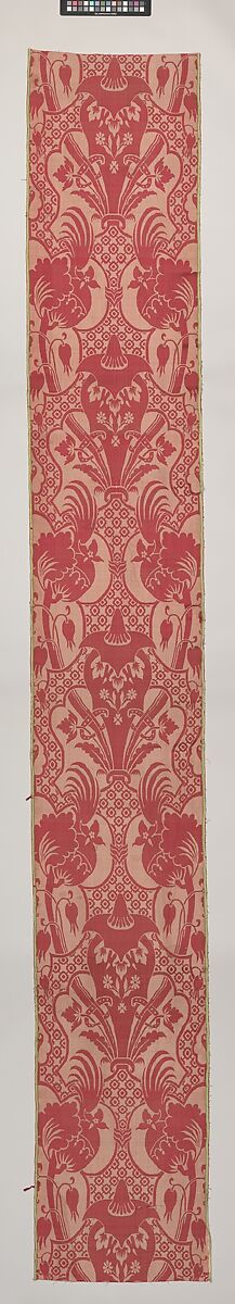 Furnishing damask, Silk; damask, British, London, Spitalfields or Dutch, Amsterdam