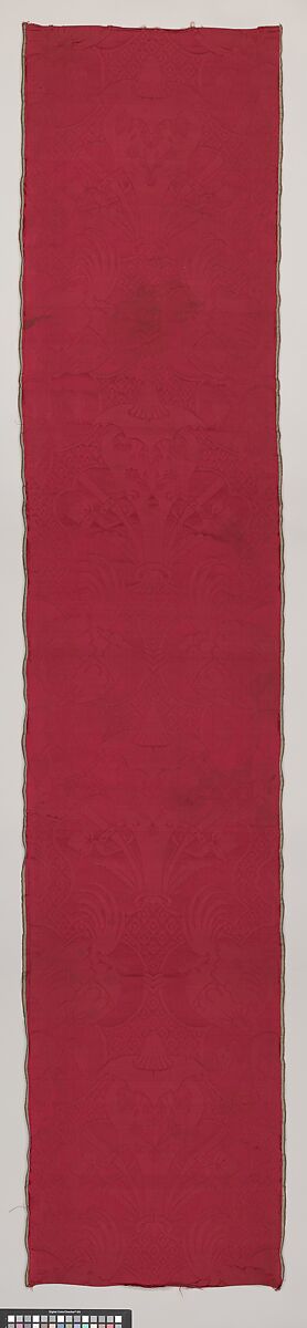 Furnishing damask, Silk satin damask, probably Italian