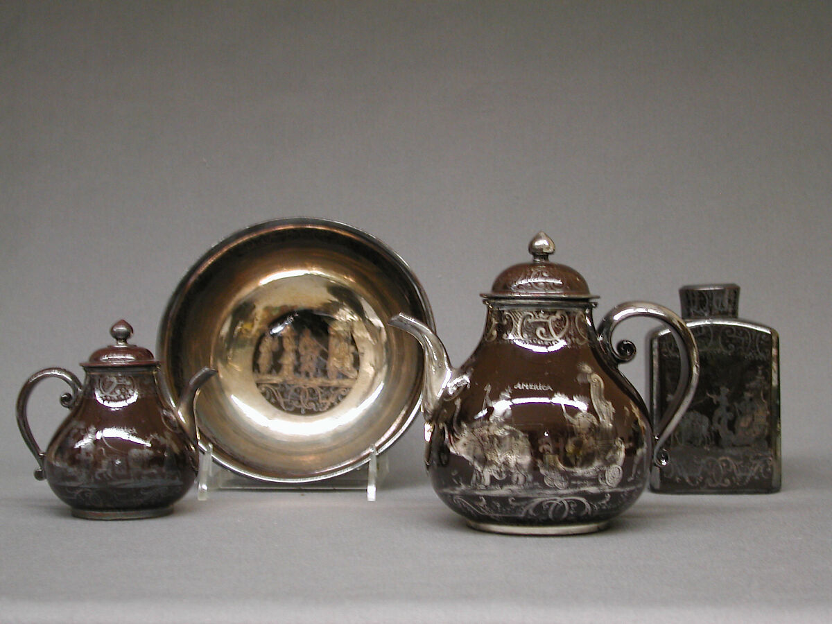 Bowl (part of a set), Earthenware, silver, German, Bayreuth