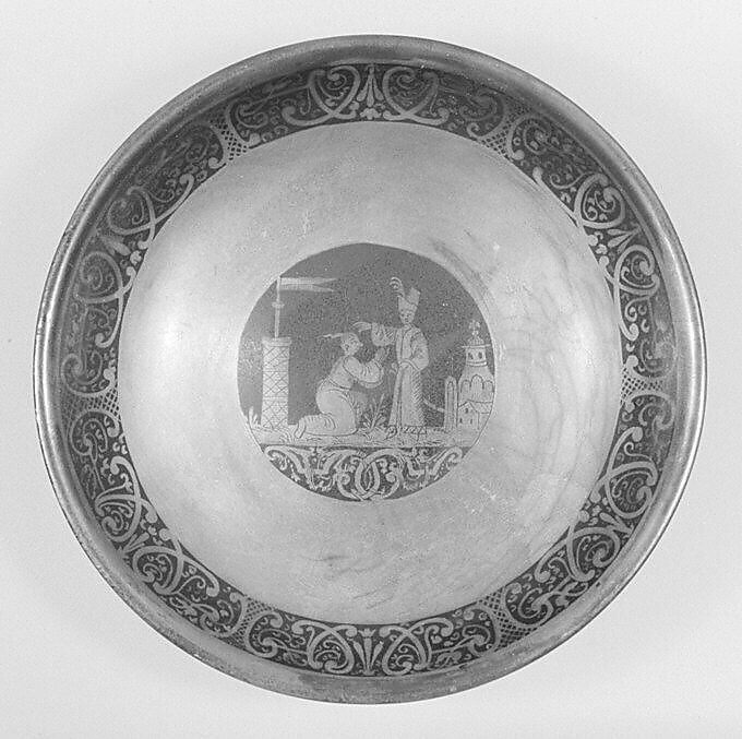 Saucers (set of six) (part of a set), Earthenware, silver, German, Bayreuth
