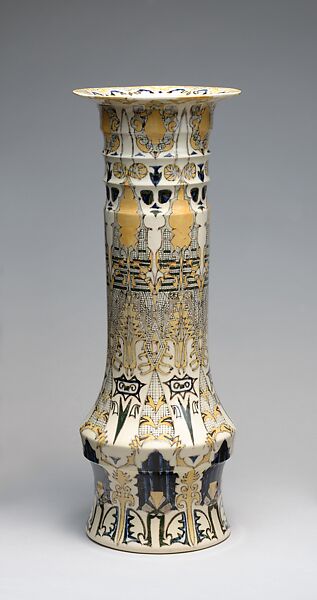 Vase, T.A.C. Colenbrander (Dutch, Doesburg 1841–1930 Lagg-Keppel), Lead-glazed earthenware, Dutch, The Hague 